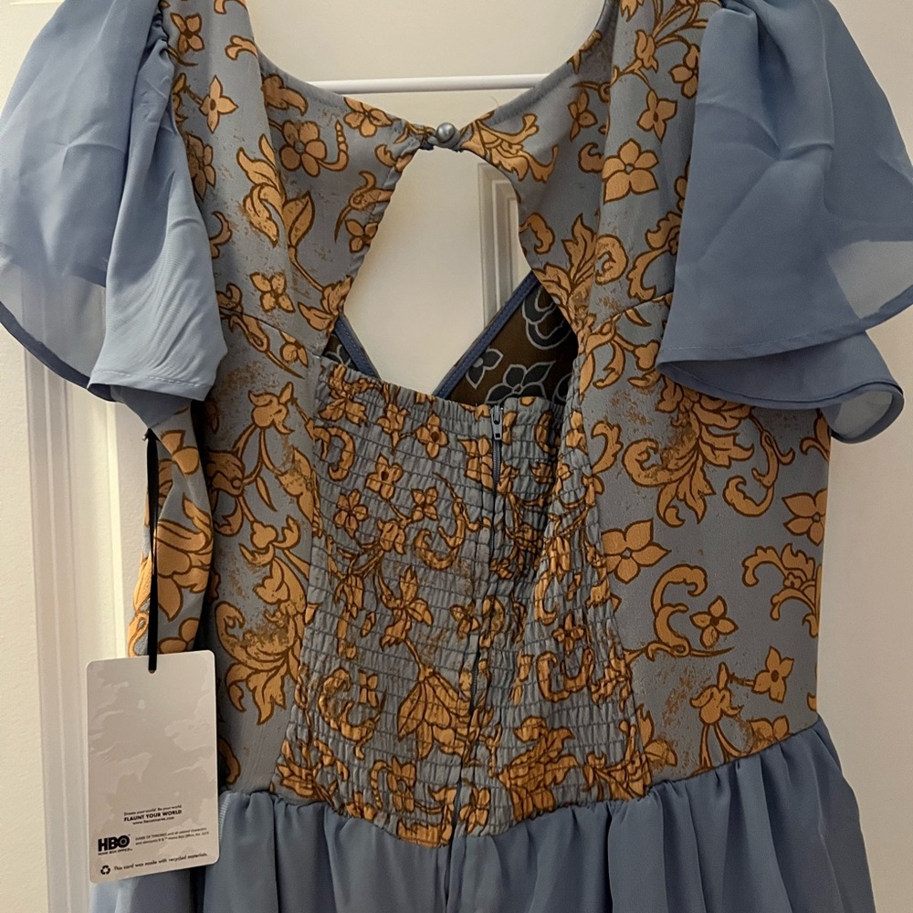 Her Universe Blue Dress with Gold Embroidery - Marjorie from GOT dress - Picture 3 of 5